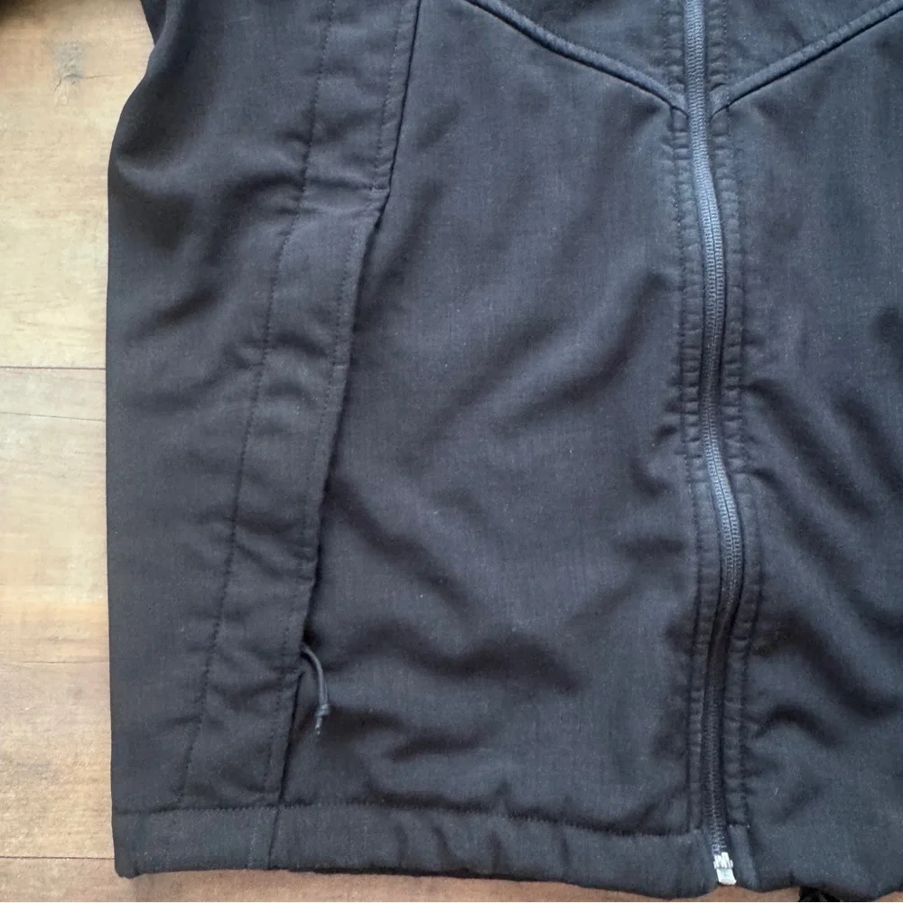 The North Face Soft Shell Wind Jacket Coat Black Fleece Lined Size Small